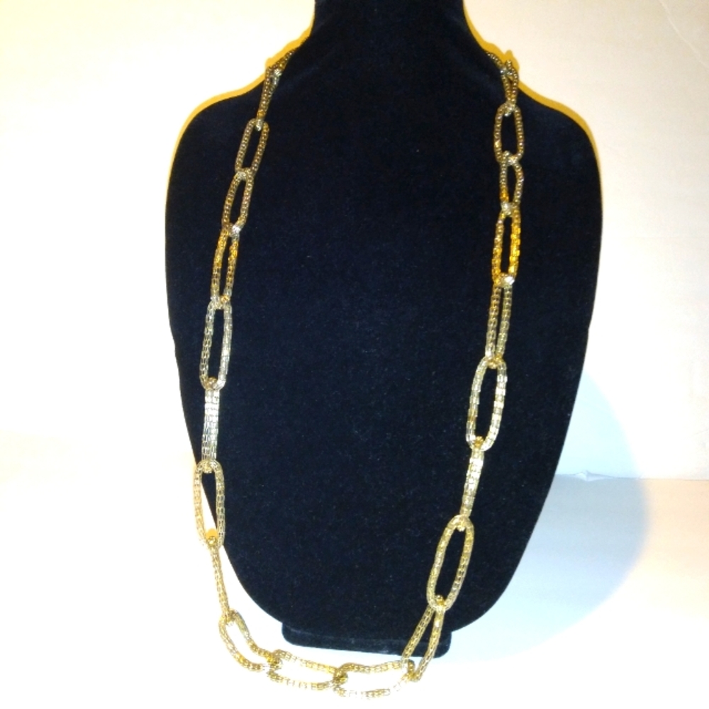 Lightweight Golden Long Flexible Link Chain Necklace